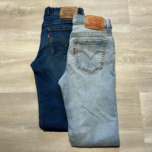 Levis- Big Girls 710 Super Skinny Denim Jeans Bundle (2 pairs), Girls size 8
